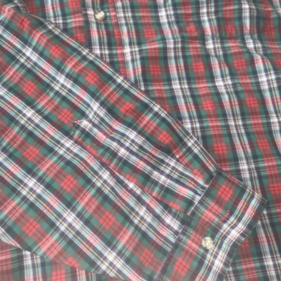 Vintage McGREGOR CLASSICS 2XL Red Green Plaid Button Up Long Sleeve Men’s - Picture 3 of 8